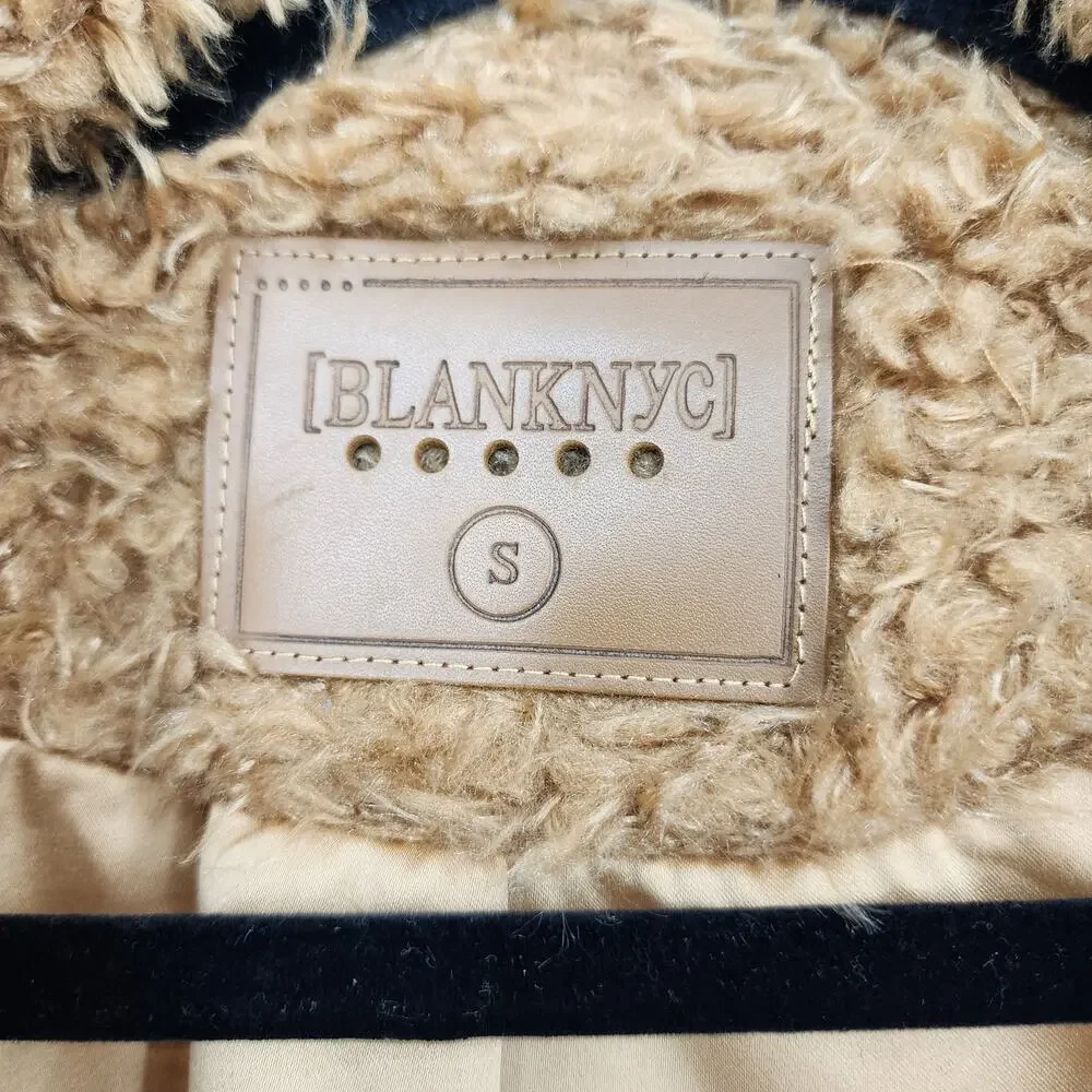 BlankNyc Faux Fur Teddy Bear Coat Jacket Size Small Tan Size Small